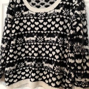 Holiday fuzzy sweater